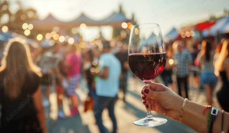 Delicious wine and gourmet food at the Door County Wine Festival.