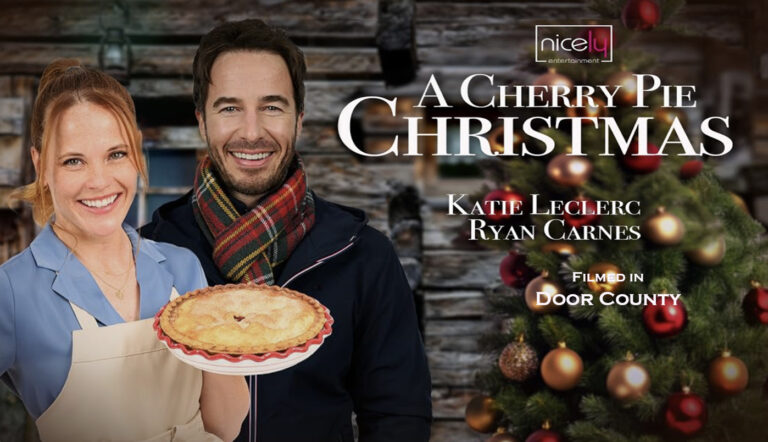 Promotional image from 'A Cherry Pie Christmas' filmed in Door County, Wisconsin.